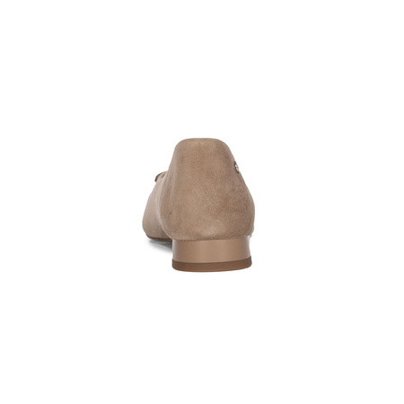 Maciejka Elegant Suede Ballerinas Pointed Toe Flat Suede Shoes Beige K6806-04/00-1