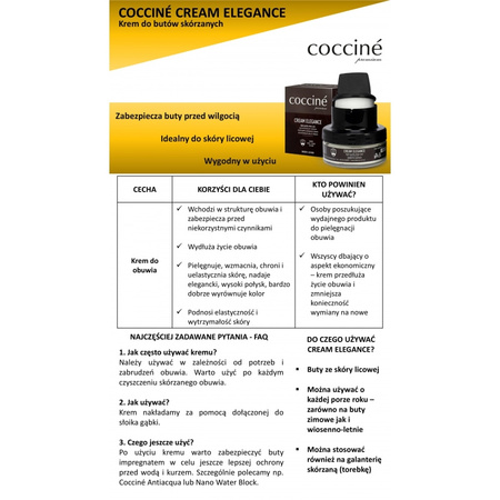 Coccine Professional Smooth Leather Cream Elegance Black 55-26-50-02C