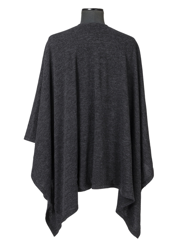 Chiara Graphite Knitted Poncho