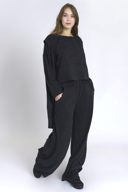 Knitted blouse Lucia Graphite