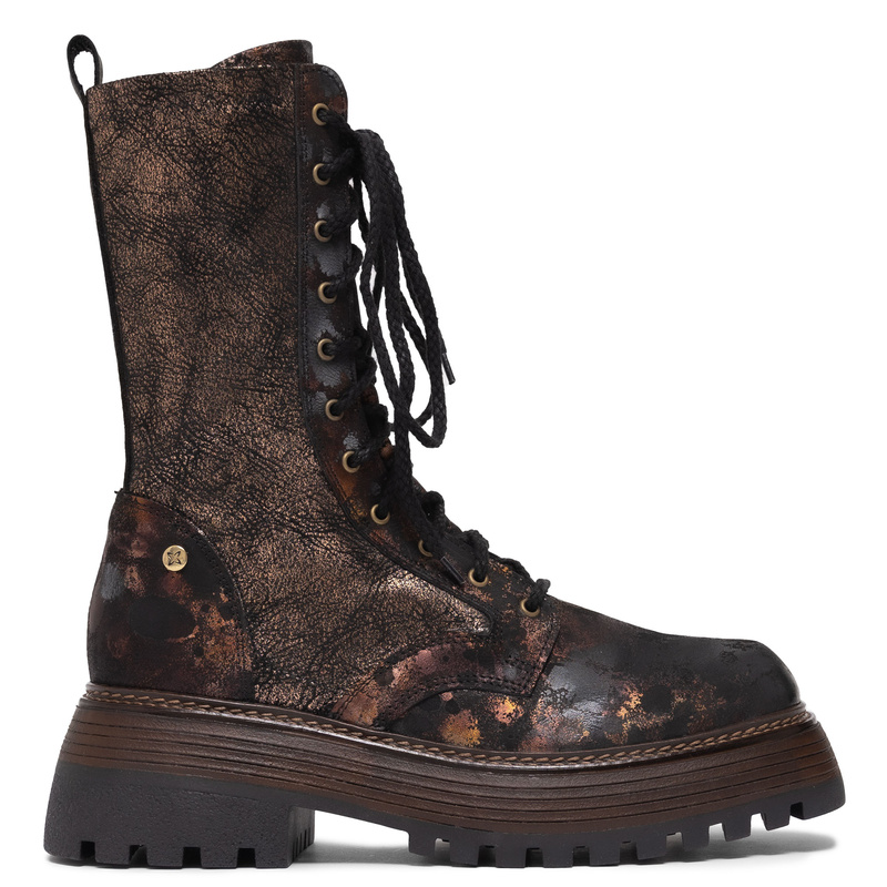 Maciejka Women's Brown and Gold Leather Shoes