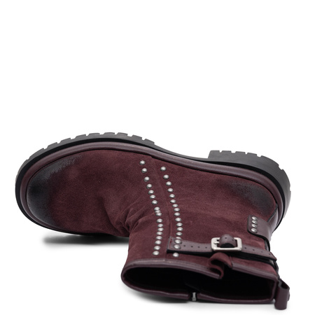Maciejka Women's Natural Leather Ankle Boots Elegant Burgundy K7727-23/00-7