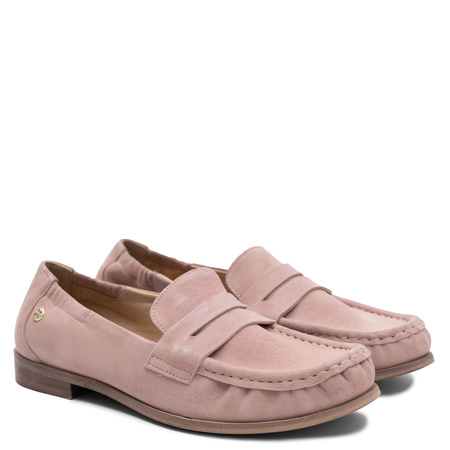 Maciejka Women's Suede Loafers Pink HJ764-15/00-1