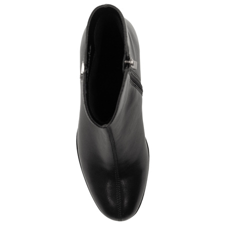 Maciejka Leather Ankle Boots Architectural Block Heel Black K7203-01/00-8