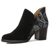 Maciejka Timeless Suede-Leather Ankle Boots Asymmetric Topline Black 04492-01/00-5