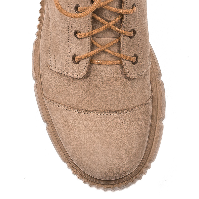 Maciejka Women's ankle boots, leather nubuck on a beige platform