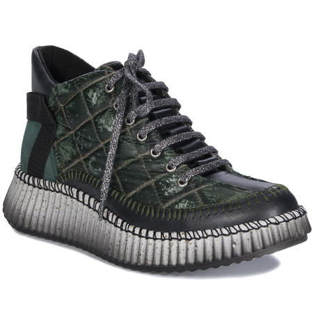 Maciejka Women's Leather Green Boots 06752-09/00-8