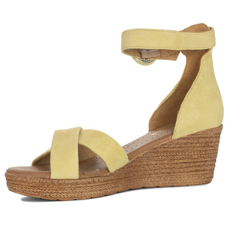 Maciejka Women's Leather Sandals Yellow