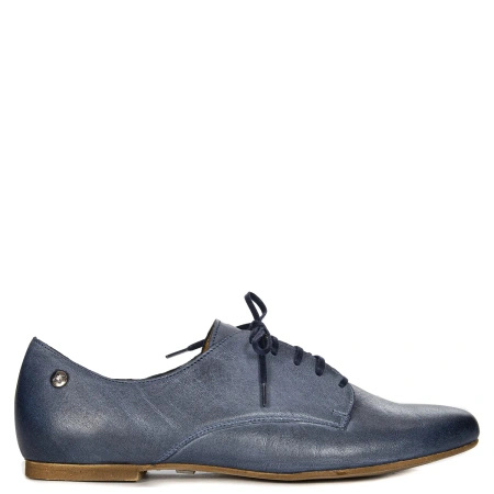 Maciejka Women's Navy Leather Flat Shoes