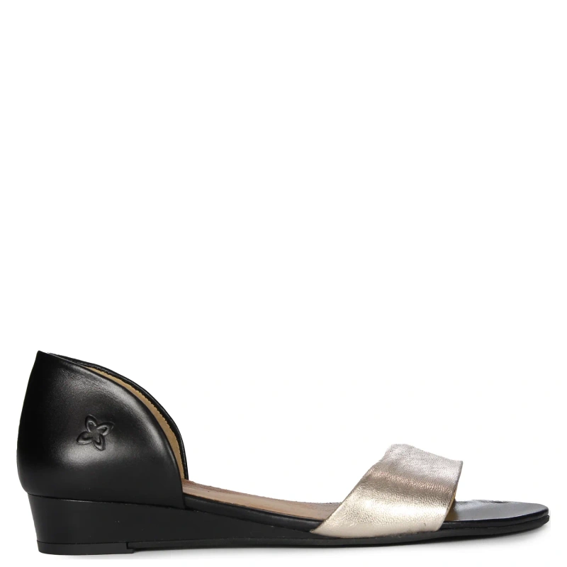 Maciejka Leather Black + Gold Women's Sandals 01971-67/00-5