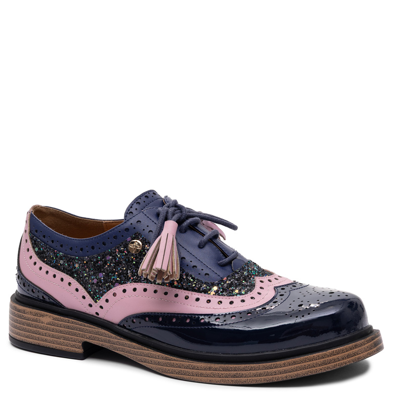 Maciejka Leather Suede Brogue Shoes Navy Blue K7816-17/00-1