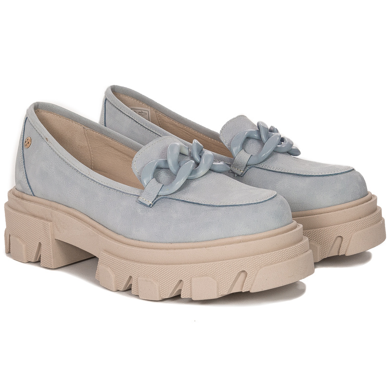 Maciejka Women's shoes in nubuck leather blue 