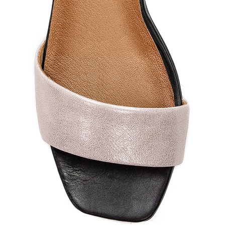 Maciejka Black+Pink women's Shine Sandals