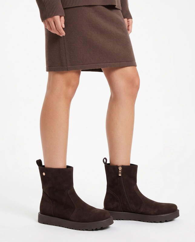 Maciejka Premium Leather Insulated Ankle Boots Brown K7800-02/00-7