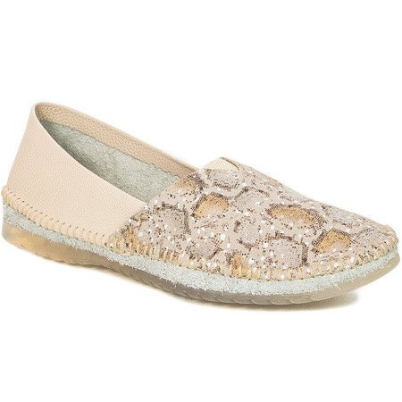 Maciejka Beige+Gold Shoes 01930-81/00-0