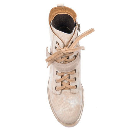 Maciejka 05219-04/00-3 Beige Lace-up Boots