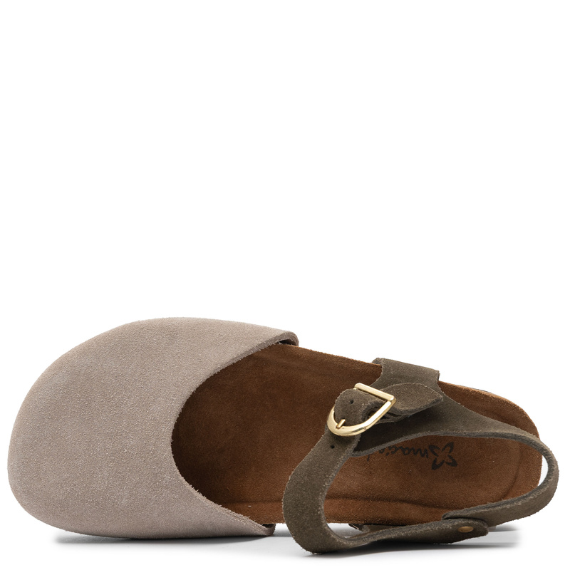 Maciejka Sandals Closed Toe Flat Sole Beige-Green H7365-04/00-0