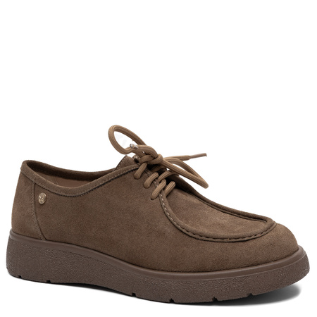 Maciejka Women's Natural Suede Leather Lace-Up Shoes Brown K7189-04/00-1