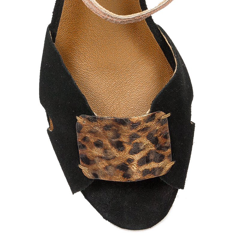 Maciejka Black+copper Sandals 04120-32/00-5