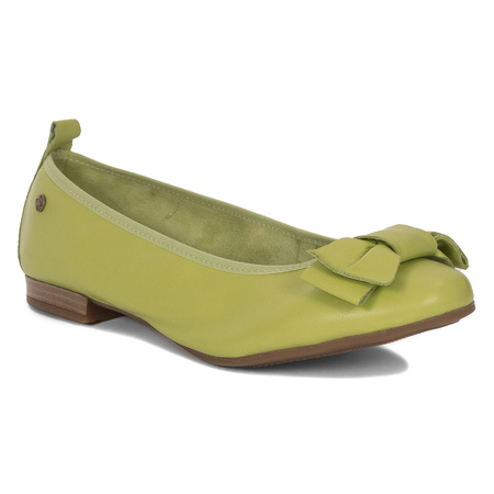 Maciejka Baleriny Damskie Limonkowe