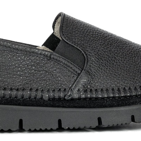 Maciejka Leather Slip-On Loafers Flexible Sole Black 03512-01-00-0