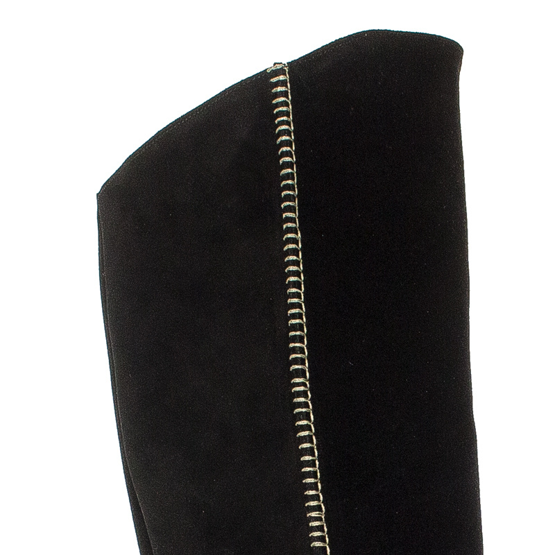 Maciejka Black leather Knee-High Boots 