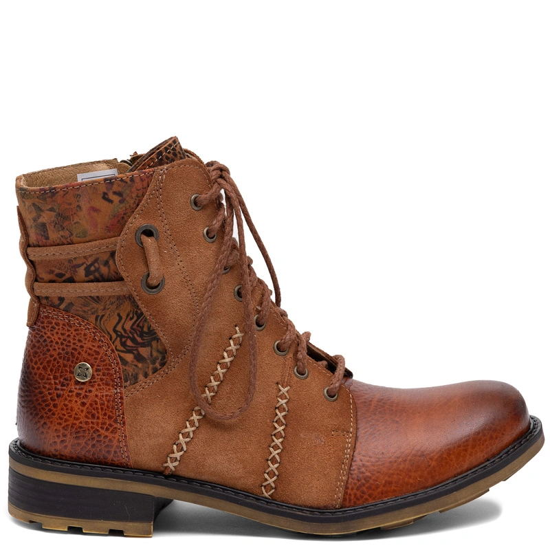 Maciejka Leather Ankle Boots Refined Warm Design Orange 07609-29/00-8