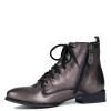 Maciejka Natural Leather Lace-Up Boots Metallic Bronze with Strap Detail 07128-02-00-8