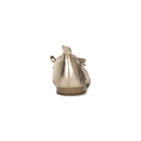 Maciejka Leather Ballerinas Metallic Bow Gold P6802-25/00-0