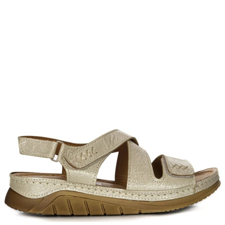 Maciejka Elegant Women's Leather Sandals Gold L4496-25/00-1