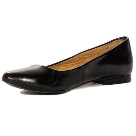 Maciejka leather ballet flats almond toe black 00873-01/00-6
