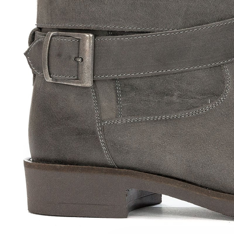 Maciejka Gray women's leather Knee-high Boots