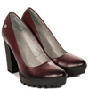 Maciejka Formal Pumps in Natural Leather Burgundy 02629-23-00-1