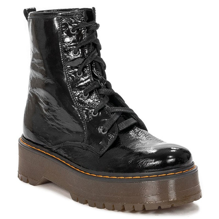 Maciejka Black leather women's Boots