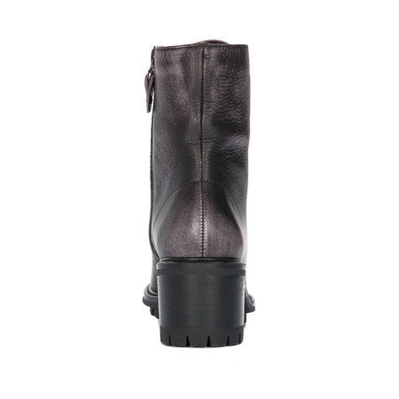 Maciejka Leather Lace-Up Ankle Boots Block Heel Black 3263S-01/00-3