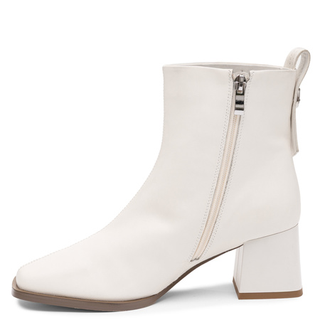 Maciejka Women's Leather Ankle Boots on a Heel White K7660-22/00-7