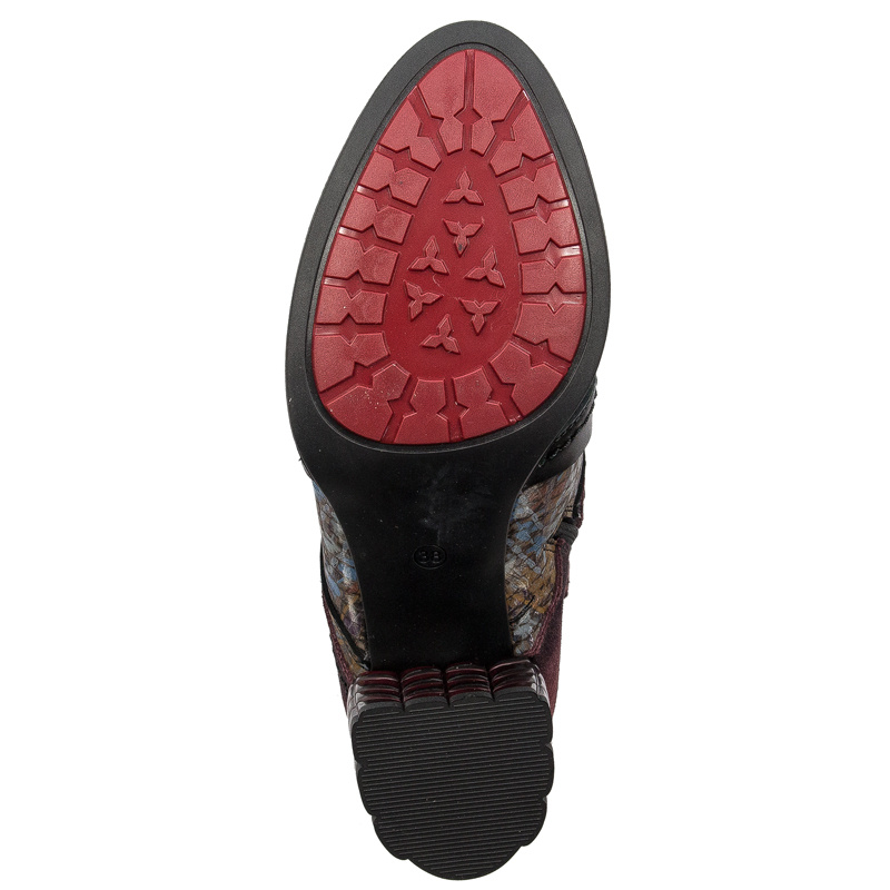 Maciejka burgundy Lace-up Boots