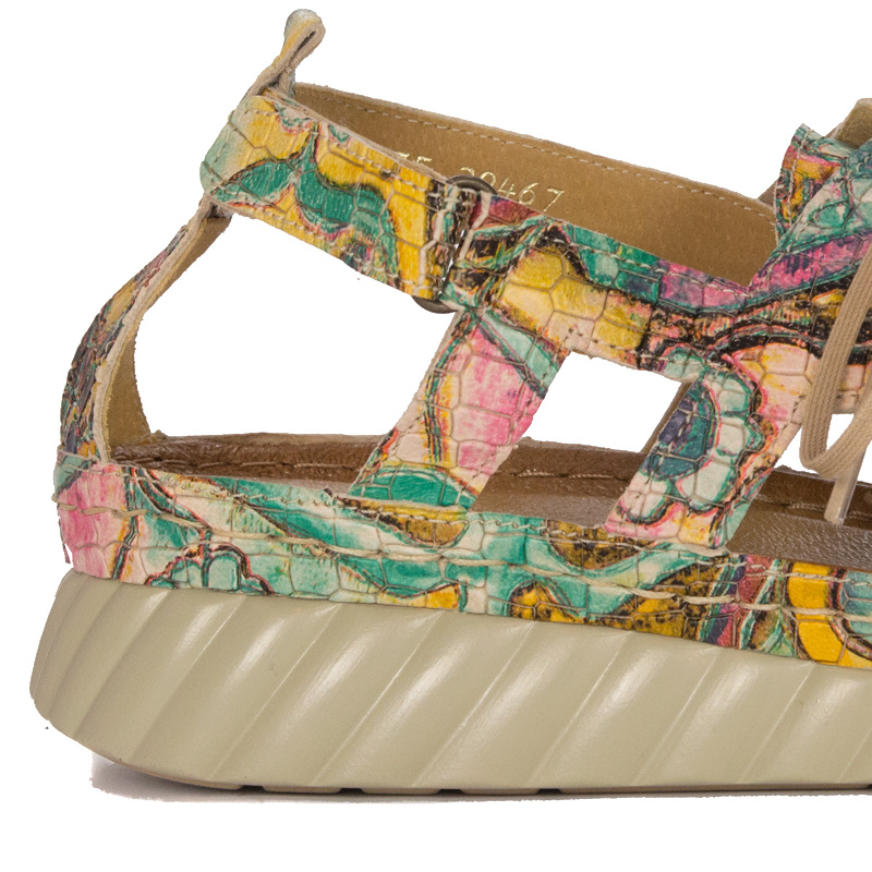 Maciejka Women's sandals natural leather Green