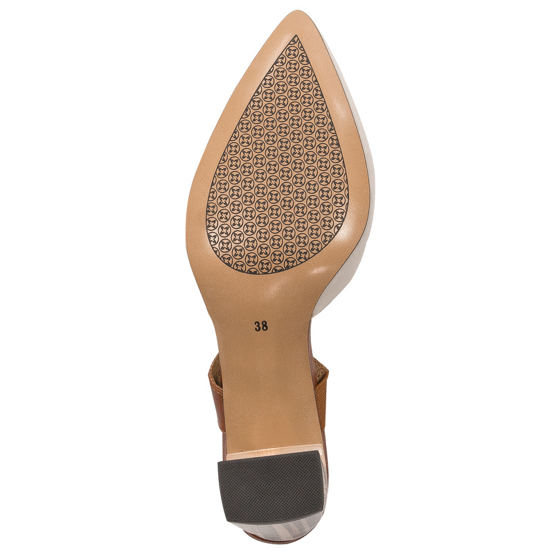 Maciejka leather Beige and Brown pumps
