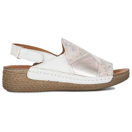 Maciejka Women's Leather White Sandals