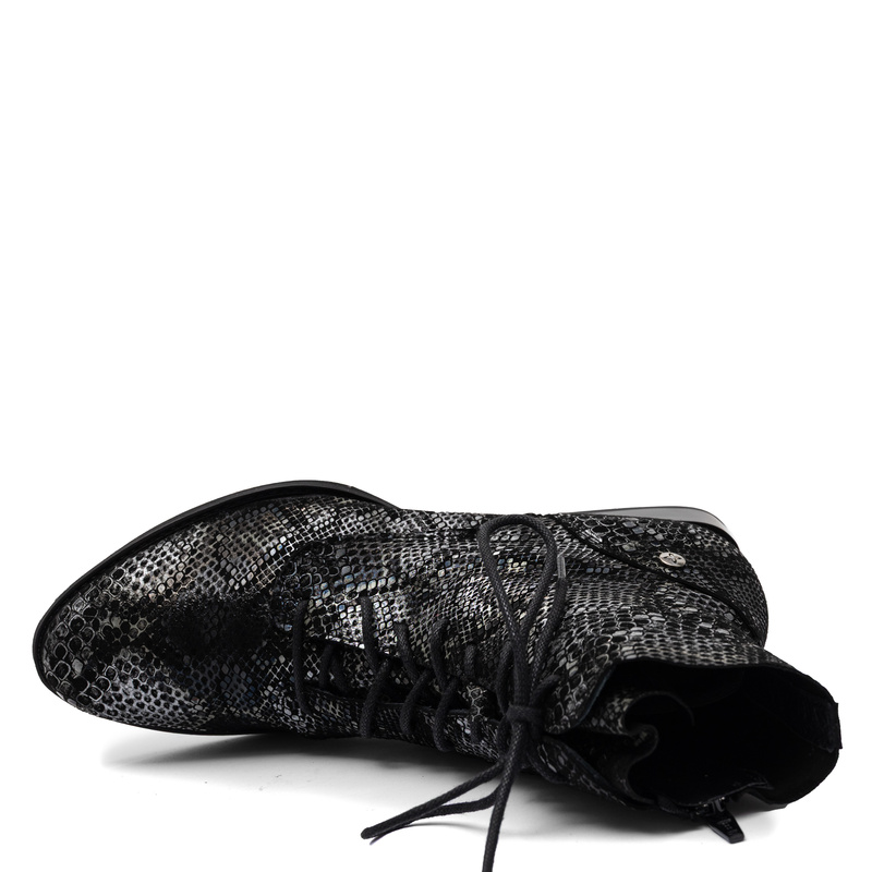 Maciejka Ankle Boots Snake Print Black 6391W-01/00-1