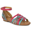 Maciejka Women's Leather Sandals Pink Blue