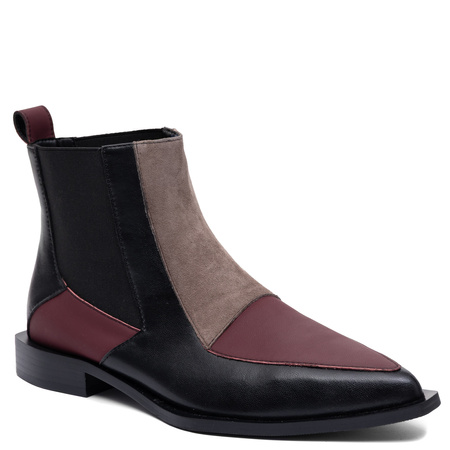 Maciejka Leather Ankle Boots Multicolour Elegant Design K7833-01/00-7