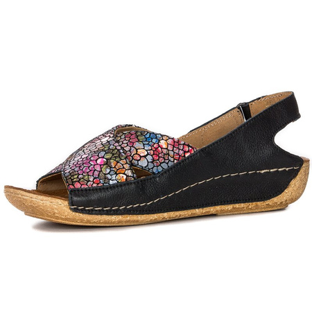 Maciejka Women's Black+Multicolor Sandals 00994-57/00-5