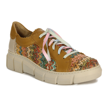 Maciejka Półbuty Damskie Skórzane Multikolor