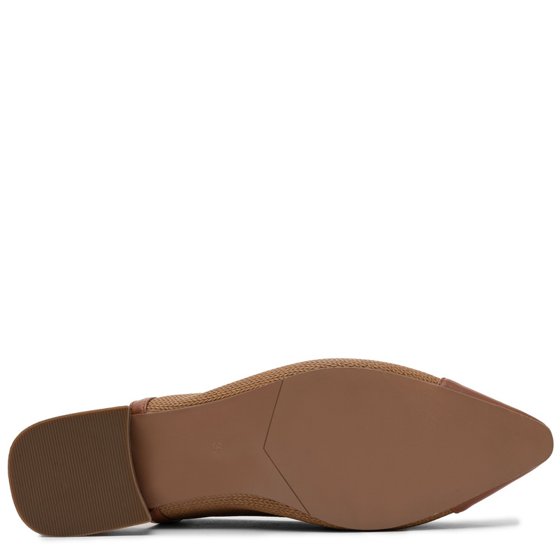 Maciejka Leather Slingback Pointed-Toe Low-Heel Brown K7466-29/00-1