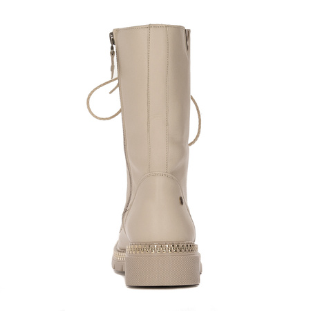 Maciejka Women's Boots Beige Leather 