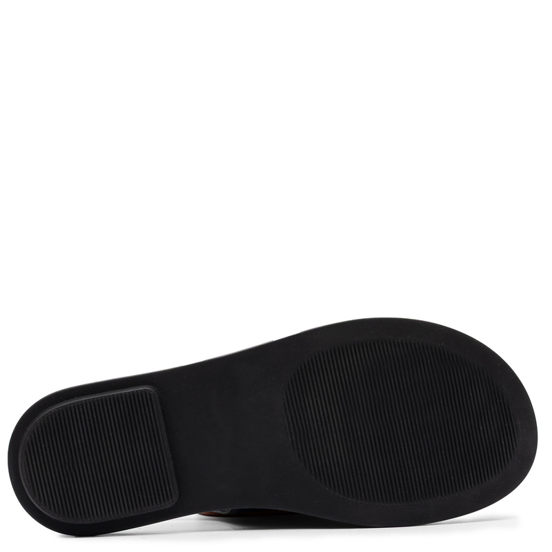 Maciejka Półbuty Skórzane Slingback Odkryta Pięta Czarny K7513-01/00-1