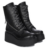 Maciejka Leather Platform Boots High Shaft Black 06676-01/00-8