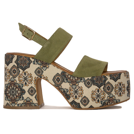 Maciejka Olive + Flowers Sandals 06089-24-00-1